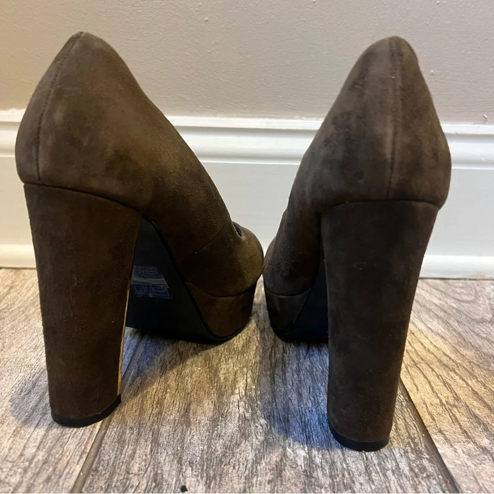 DESIGN LAB Brown 90s Retro Platform Heel Size 6.5